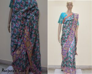 Design of the week- elegant saree design with gaudy zari lace - Ranjana ...