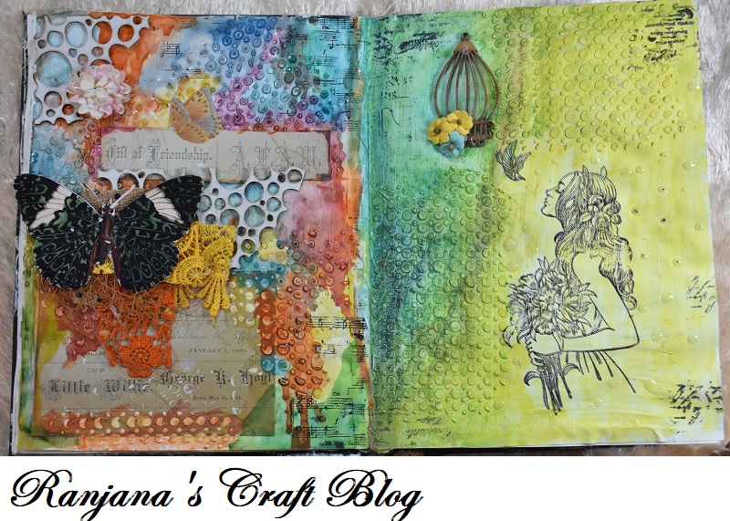 Art Journal Page Tutorial - Mixed Media & Collage Fodder 