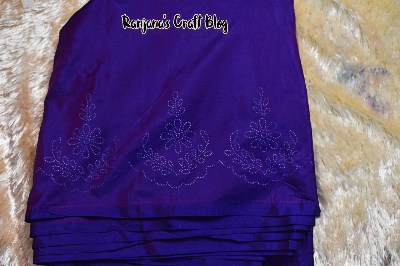 Embroidery on a saree