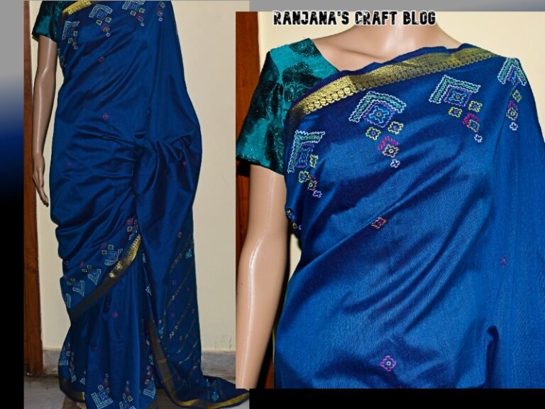 Hand Embroidered Saree Ranjana S Craft Blog