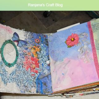 Design of the week- Art journal using mixed media - Ranjana's Craft Blog