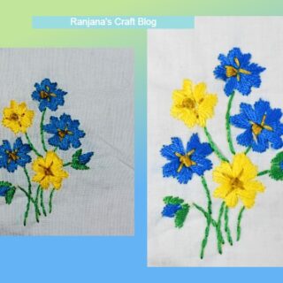 Floral embroidery design