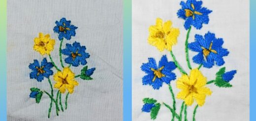 Floral embroidery design