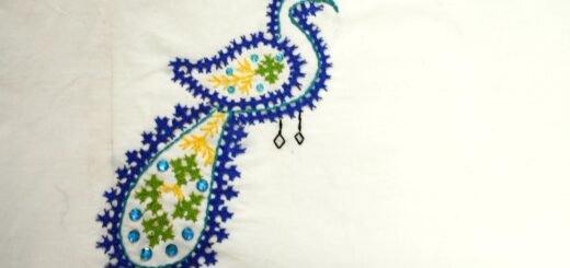 Kutchwork peacock design