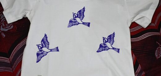 Block printing on a t shirt