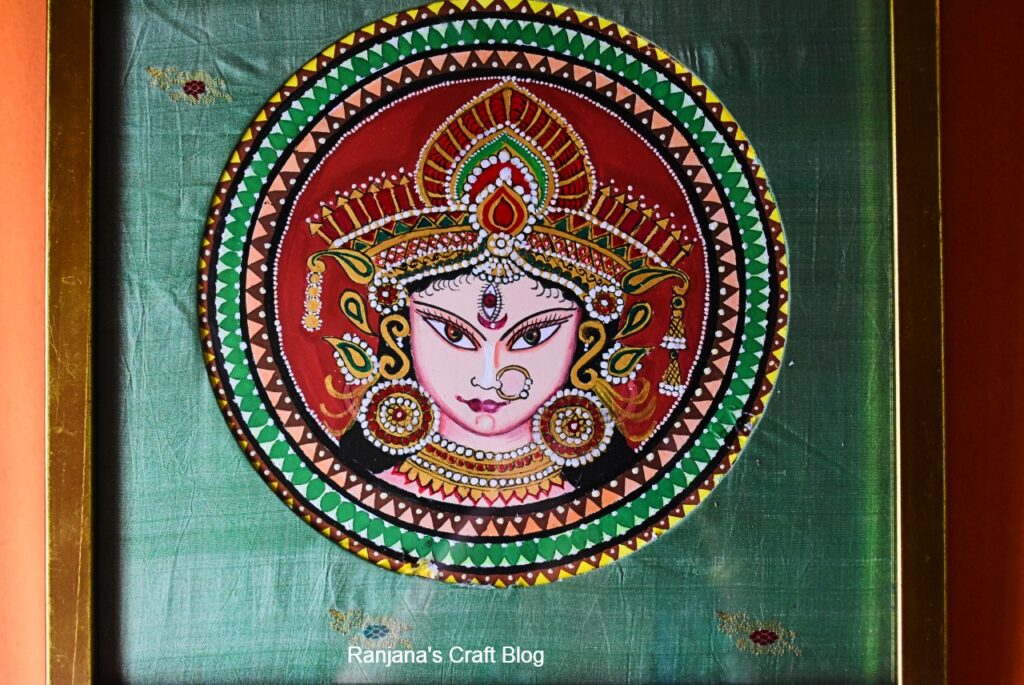 Mixed media Durga painting