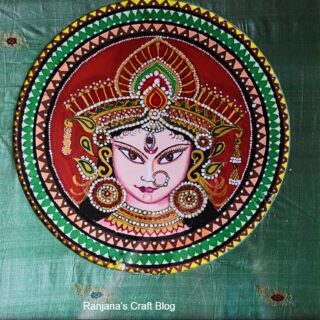 Mixed media Durga painting