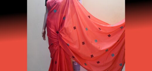 Kutch work on saree