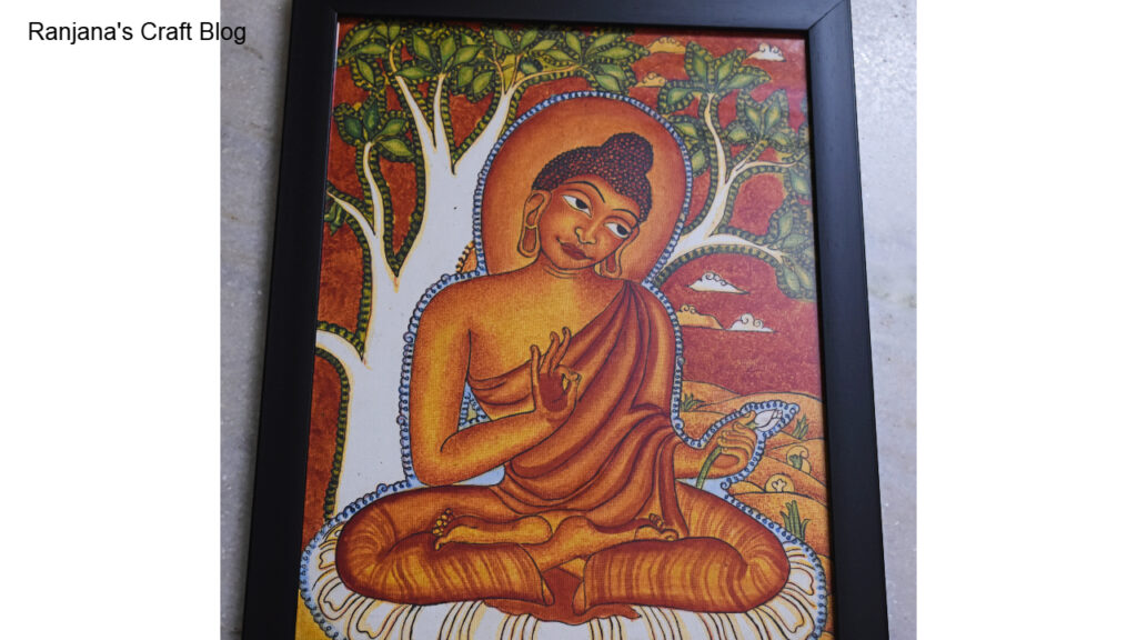 Kerala Mural Buddha painting 